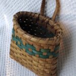 Teal Handwoven Door Basket