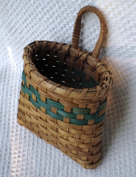 Teal Handwoven Door Basket Teal Handwoven Door Basket
