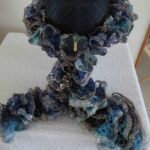 Ruffled Gold Black Blue Teal with Butterfly Pin and Fedora